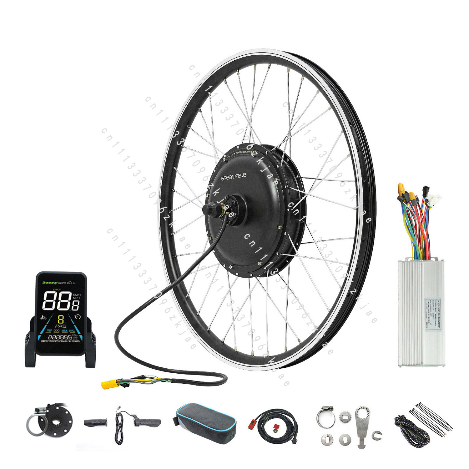 Gearless Hub Motor Conversion Kit 2000W With Display - Kit di Conversione per E-Bike con